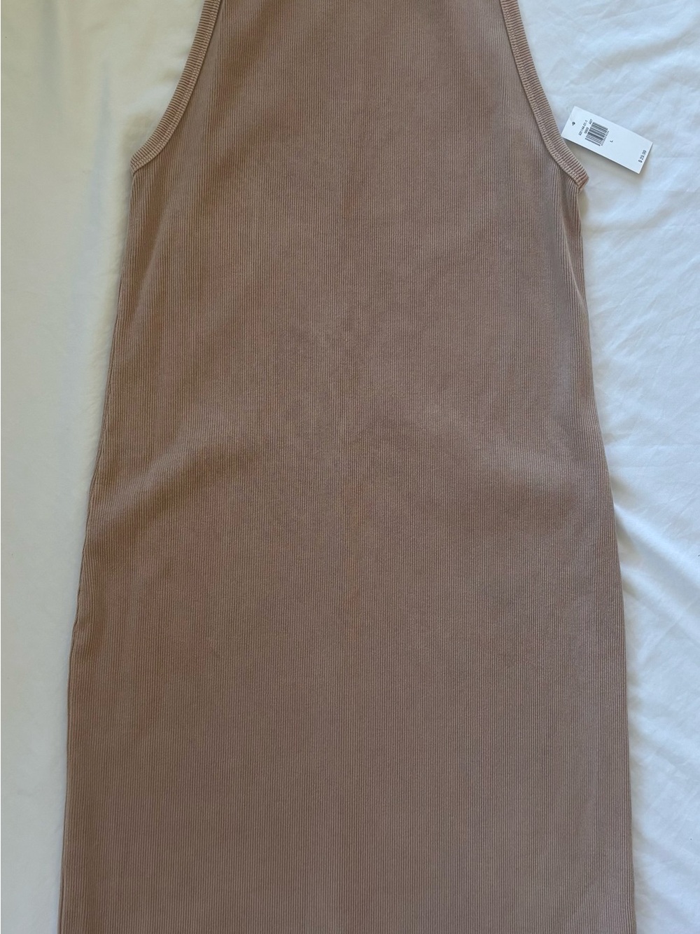 Old Navy Ribbed Tank Mini Dress - Taupe Brown